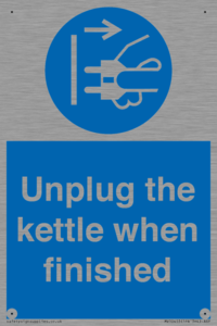 Unplug the kettle when finished